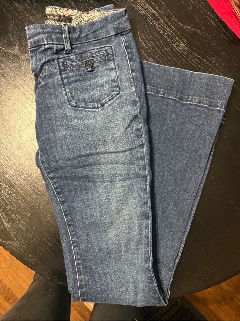 SOLD!! Joe’s Jeans Trouser 22 - Women's High-Waist Dark Blue Flared Jeans - Picture 2 of 6